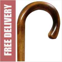 Maple Crook Handle Walking Stick